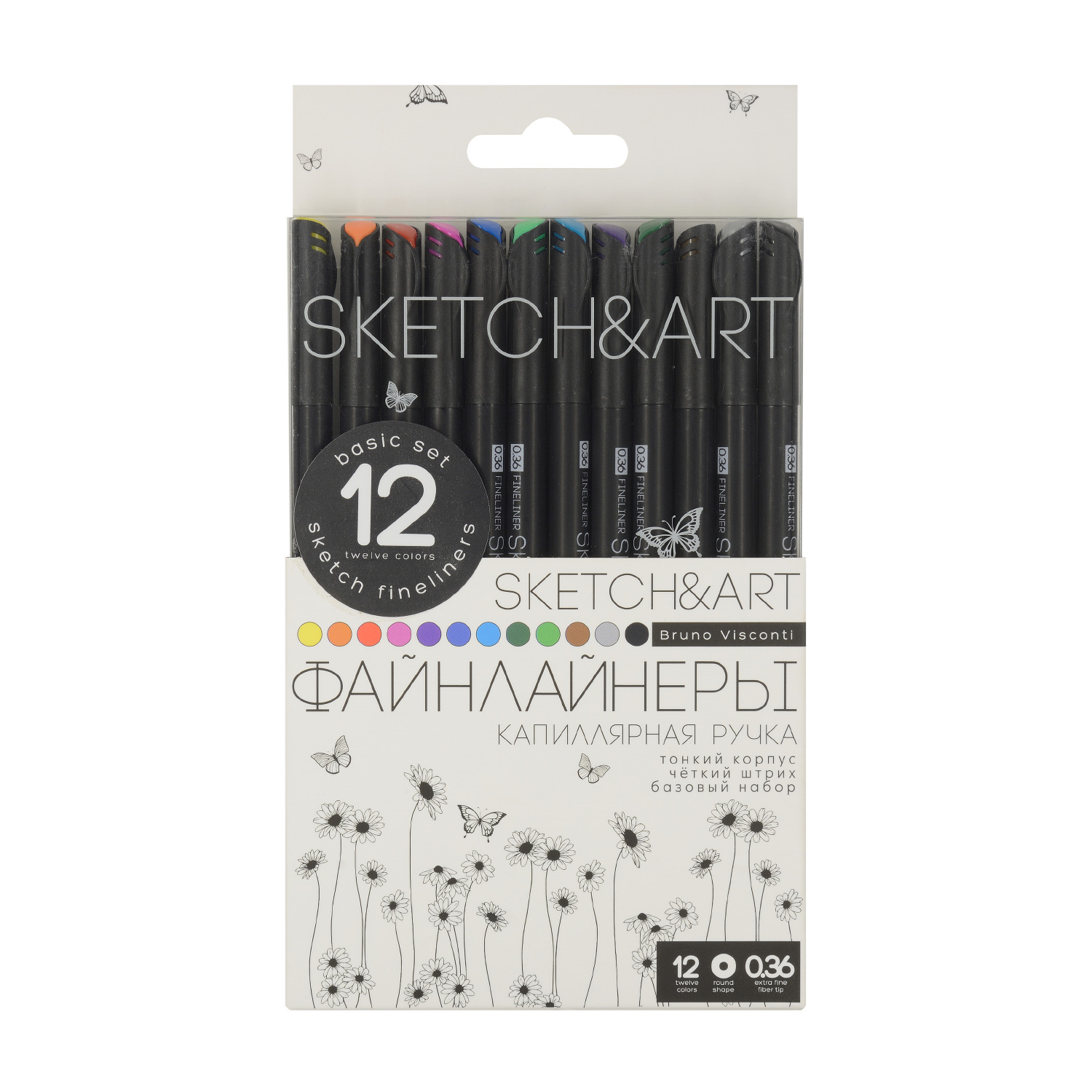 ����� ����������� ����� BrunoVisconti� Sketch&Art "Black Edition" 12�� 0.36 ��, �������