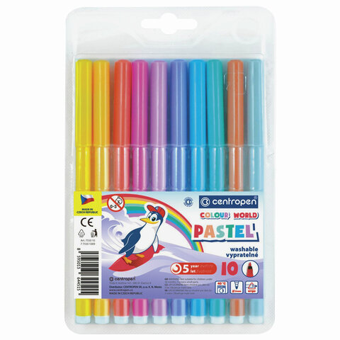 ���������� 10�� CENTROPEN "Colour World Pastel" ����������,���������