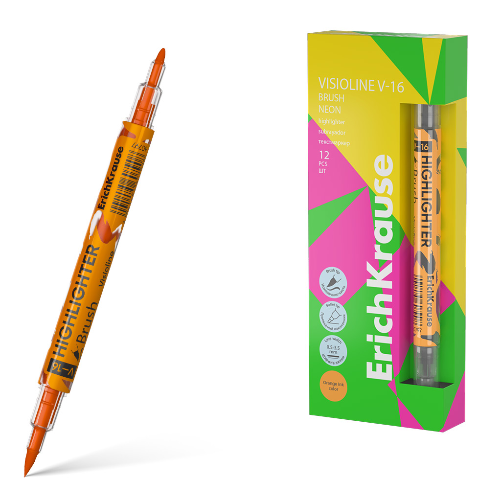 ����������� ������������ ErichKrause� "Visioline V-16 Brush Neon" ��������� 0,5-3,5 ��