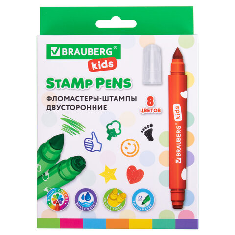 ����������-������ 08��. BRAUBERG KIDS "FUNNY STAMPS"