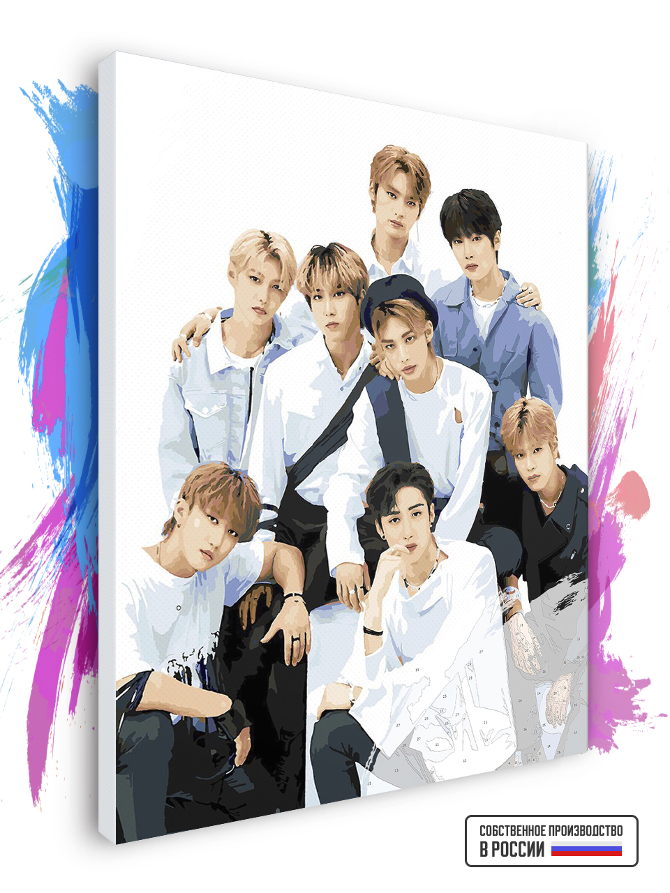 ������� �� ������� �� ������ 40*50�� Krasivokrasim "Stray kids"